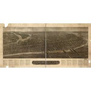   c1909 Birds eye map of Atlantic City, New Jersey 1910.