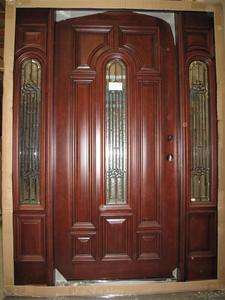 Solid Wood Mahogany Front Unit Pre hung&Finished TMH7525 GL02  