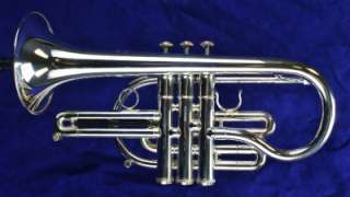 Getzen Eterna Cornet Trumpet   Made In USA   Silver plate   Amazing 