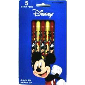  Disney Mickey Mouse Stick Pens (5 Count): Office Products