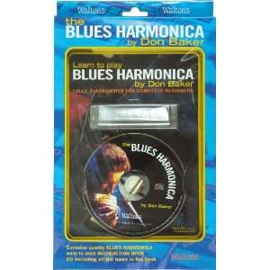  Waltons Learn To Play Blues Harmonica Book and CD Musical 