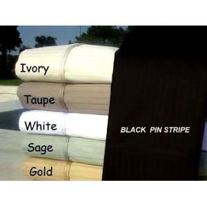   Cotton PillowCase Pair (2) STANDARD BLACK PIN STRIPE