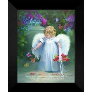 Joyce Birkenstock FRAMED 15x18 Baby Angel X W/Verse  