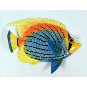   Tropical Fish Replica Wall Plaque Blue Yellow Top 8 Home & Kitchen