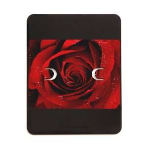  iPad 5 in 1 Case Matte Black Red Rose 