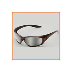  ERB 8200 Brown Silver Mirror Safety Glasses