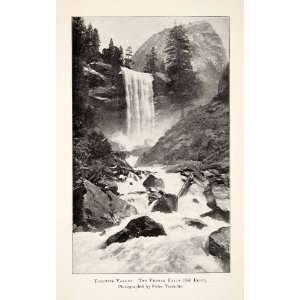  1902 Print Vernal Falls Yosemite Valley California 