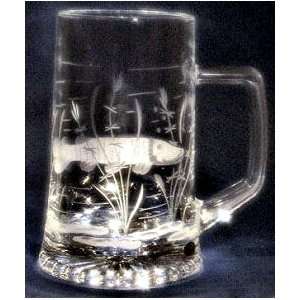  Fish Engraved German Glass Beer Mug: Everything Else