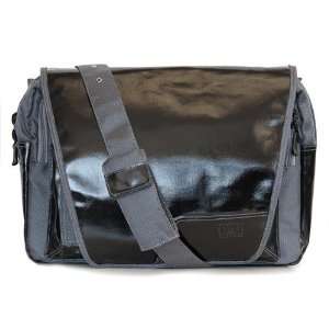 Diaper Dude Digi Dude Canvas Laptop Bag in Black Coated / Grey   DIGI 