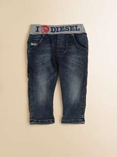 Diesel   Infants Straight Leg Jeans with Ribbed Waist