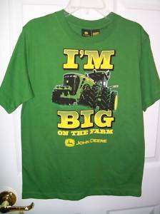 John Deere Tractor Im Big Farm Shirt Boys 14/16 NWT  
