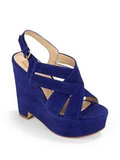 Dolce Vita   Garren Strappy Suede Wedge Sandals/Blue