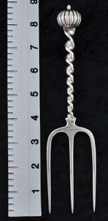 Durgin Sterling Silver Bread/Toasting/Meat Fork Twist Handle  