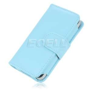  Ecell   SKY BLUE CC SLOT LEATHER WALLET CASE COVER FOR 