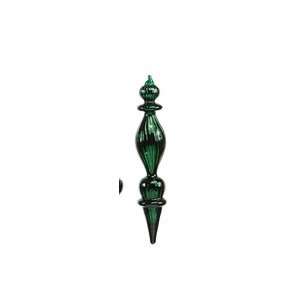   Forest Emerald Green Glass Finial Christmas Ornament