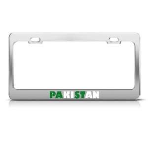 Pakistan Flag Country license plate frame Stainless Metal Tag Holder