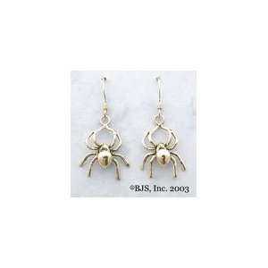 : Spider Earrings, 14k Yellow Gold, 14k Yellow Gold Ear Wires, Spider 