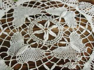 Unique Handmade bobbin lace round Doily/Placemat  