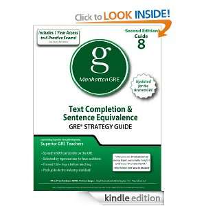 Text Completion & Sentence Equivalence GRE Strategy Guide, 2nd Edition 