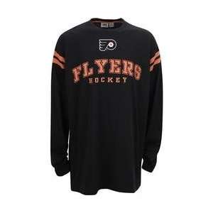   Tall Double Striped Long Sleeve T shirt   Philadelphia Flyers 6X Big