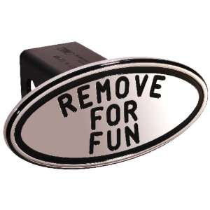   25233 Black Remove for Fun Oval 2 Billet Hitch Cover Automotive