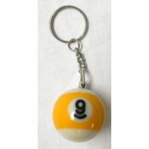  9 Ball Pool Ball Key Chain Automotive