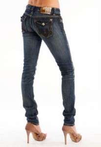 MEK DENIM St Petersburg CIGARETTE Jeans 28 x 34 Leather Flap Pocket 
