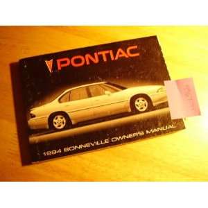  1994 Pontiac Bonneville Owners Manual Pontiac Books