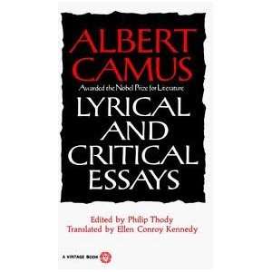  Lyrical and Critical Essays Publisher Vintage Albert 
