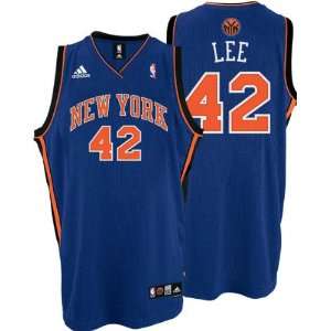 David Lee Jersey adidas Blue Swingman #42 New York Knicks Jersey 