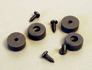 Set of 4 Rubber Feet 5/8 Dia. x 9/32 Tall With Screws  