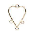   Smooth 26mm Heart Chandelier Bead Jewelry Earring Blank Frame Findings