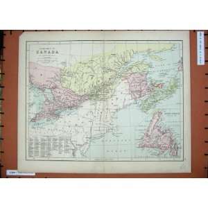  Antique Maps Dominion Canada Newfoundland Lawrence