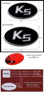 2011+ Kia Optima ★ K5 Logo LED Emblem 1set 2p(Front & Rear) Tail 