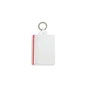  Vertical Sealable Holder with Key Ring Attachment: Office 