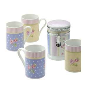   Vintage Floral Mugs and Canister Gift Set by Typhoon
