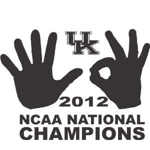  Uk Ncaa Champs Decal 6 White Sticker 