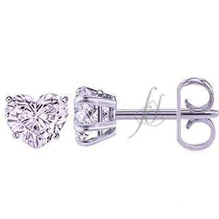    1.35 ct Heart cut Diamond Stud Earrings in Platinum Jewelry