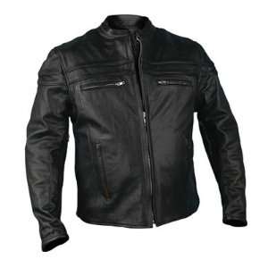 Hot Leathers Touring Leather Motorcycle Jacket Medium (Size 40) Black