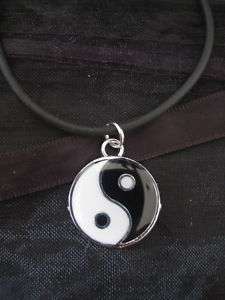 Silver, Black & White Yin Yang ~ Pendant & Necklace  