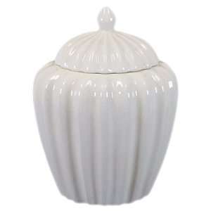 UTC 70824 Small White Ceramic Jar with Lid: Home & Kitchen