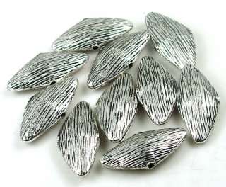10 Silver Pewter Large Sea Shell 14x30mm ~ Lead Free ~  