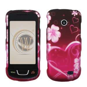  For Samsung T528g Hearts and Flowers Design Rubberized 