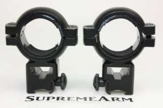 30mm 3/8 Dovetail See Thru High Black Scope Rings /w Non Scratch 