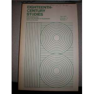  Eighteenth Century Studies (Volume 11 Number 1) The American 