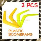2P Plastic Vintage Frisbee Toy Yellow Boomerang New