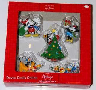 New Hallmark Disney characters Ornaments Mickey, Minnie, Donald, Pluto 