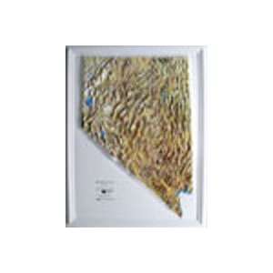   Raised Relief Map NCR Style with OAK WOOD Frame: Office Products