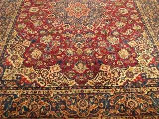 10x14 Handmade Fine Antique Persian Pictorial Isfahan Wool Rug Great 