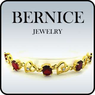   Jewelry RED RUBY YELLOW GP TENNIS BRACELET HAND CHAIN JEWELRY  